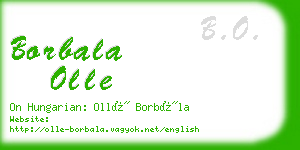 borbala olle business card